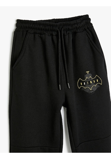 Koton Batman Jogger Eşofman Altı Lisanslı Beli Bağlamalı Siyah 5wkb40148tk Siyah