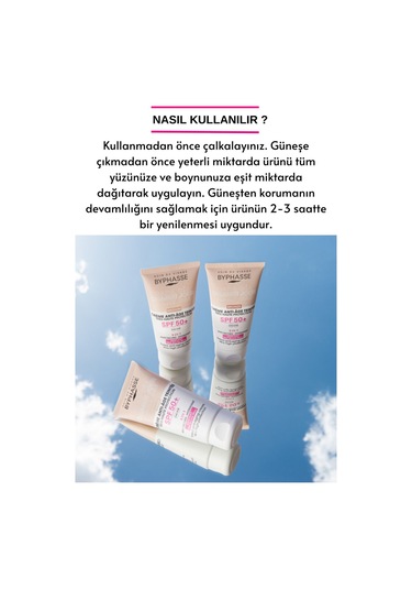 Byphasse Anti-Aging 3'ü 1 Arada Renkli Güneş Kremi Medium SPF50+ 50 ML