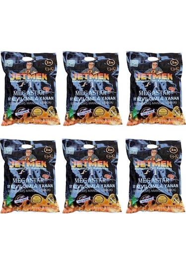 Jetmen Megastar Pro Geliştirilmiş Mangal Kömürü 12 Kg 6 Paket Siyah