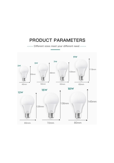 E27 Led Ampul 18w Enerji Tasarruflu Süper Parlak Ampul Lamba Ampulü Beyaz/sıcak Işık Lamba Ampulü 12w Sıcak Beyaz