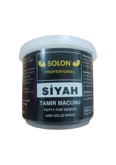 2 Adet Çok Amaçlı Ahşap Parke Masa Sehpa Çizik Çok Amaçlı Tamir Dolgu Macunu Siyah 240 Gr