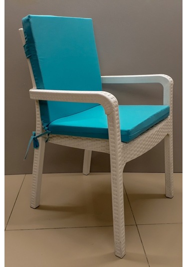 Mirzade 4 Adet Elit Yüksek Arkalı Minder Duck Bezi-turkuaz 001