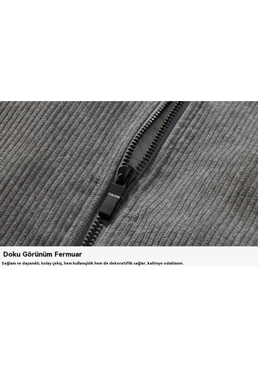 Erkekler İçin Kışlık Kalınlaştırılmış Günlük Bol Ceket Kahverengi