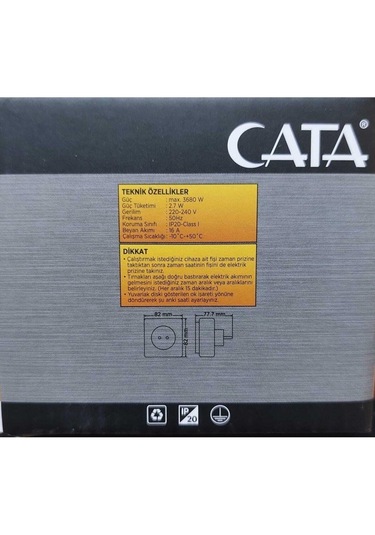 Cata Ct-9180 Zaman Ayarlı Priz Mekanik Ayarlanabilir Zaman Saati