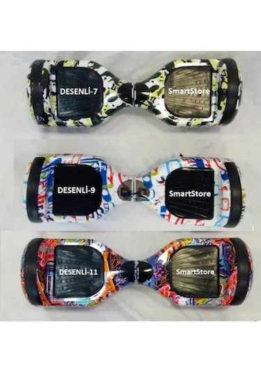 Smartstore Desenli Smart Scooter Elektrikli Kaykay Hoverboard Grafiti A.Dnge