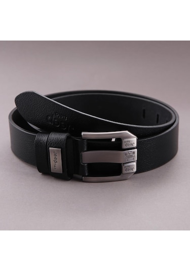 Jeep Premium Field Hakiki Deri Erkek Kemer Siyah