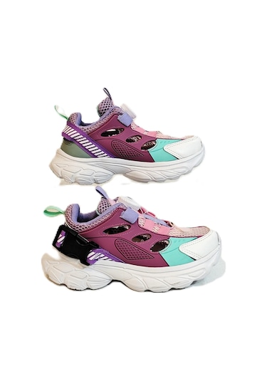 M.p One 3409 Pembe Makaralı Yazlık Kız Çocuk Spor Ayakkabı Pembe
