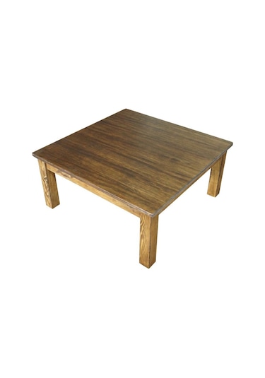 Hedenberjit Masif Ahşap Kare Sehpa