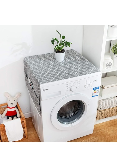 Buzdolabı Örtüsü Gri - Koyu Gri