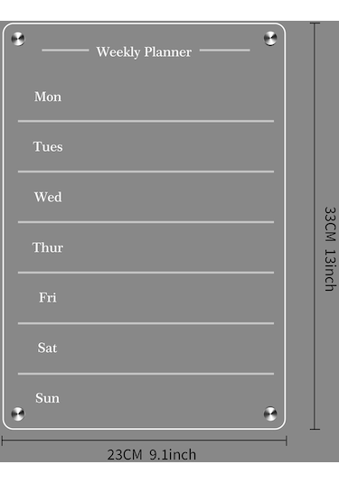 Suntek Manyetik Kuru Silme Tahtası Buzdolabı Haftalık