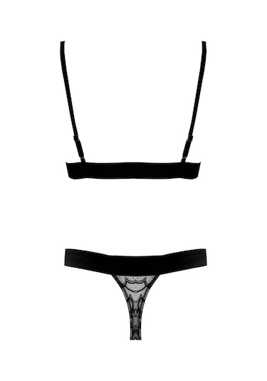 Deep Secret Beyaz-siyah Full Dantel Bralet Strıng Takım Ds20095brt 001