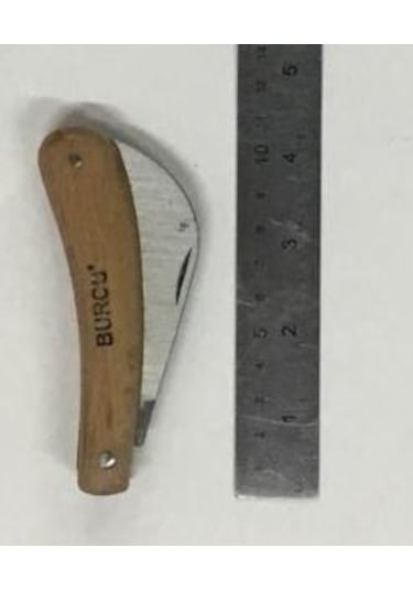 Burcu Aşı Bıçağı Ceviz Aşı Çakısı Eğri Dövme Bıçak N11.16