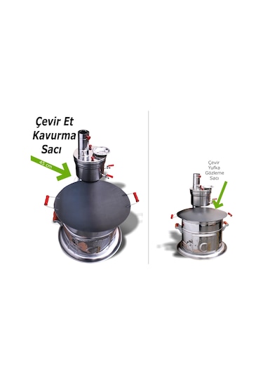 Yaramış 14 Parça Demir Döküm Tüplü ve Kömürlü Mangal