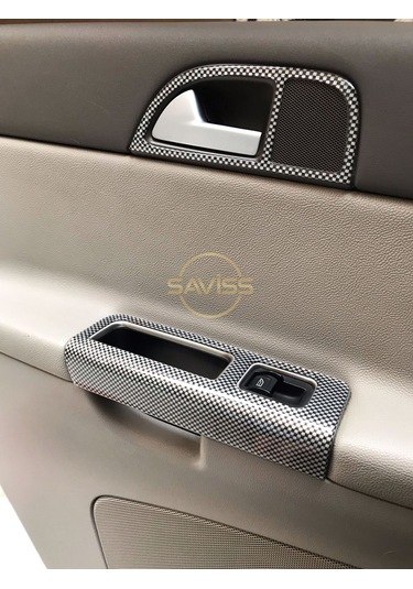 Volvo S40/V50/C30 2003/2009 Full Set, Gri Carbon Desen Konsol Maun Kaplama (Gri Carbon Desen)