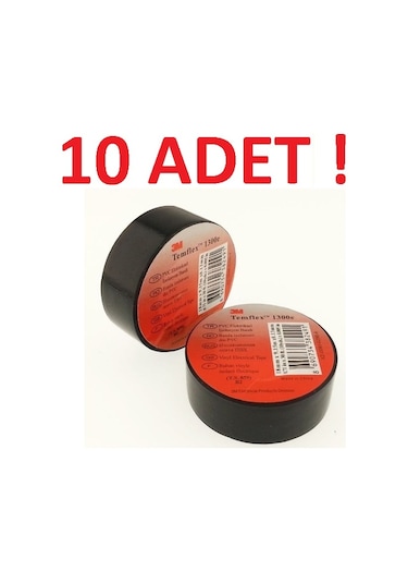 3M Temflex Elektrik Bandı İzole Bant 10 Adet Elektrikçi Bandı