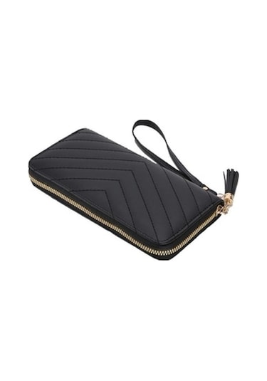 Trendooze Linjinxu Kadın İç Çamaşırı Cüzdanı Uzun Clutch Çantası Büyük Kapasiteli Black Bayanlar İçin Diğer