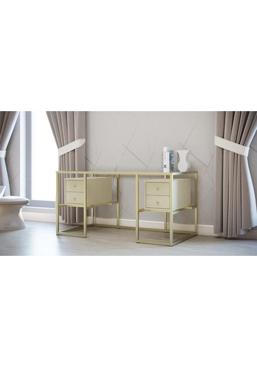 Trinity Metal & Ahşap & Cam Çalışma Masası