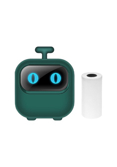 Teltree X2 Yeşil Termal Fatura Yazıcı - Bluetooth, 200dpi, Aı Resim Çizimi, 800mah Pil, 57mm Bant, Hediyeli 1 Roll Kağıt Siyah