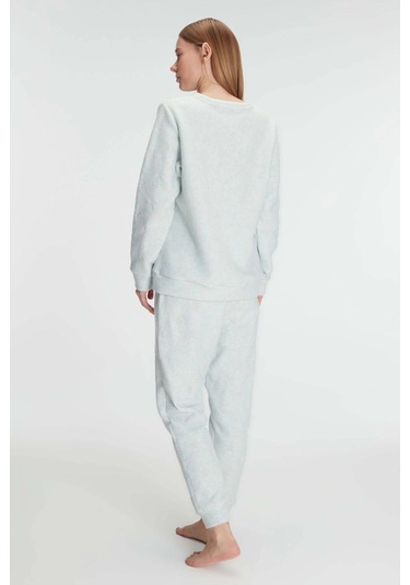 Uzun Kol Polar Pijama Takımı Yeşil