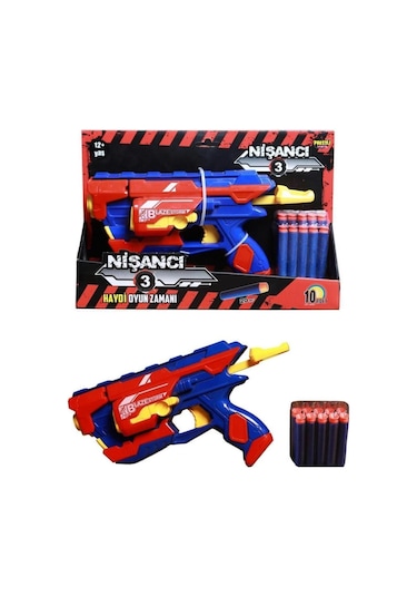 Oyuncak Soft Mermi Atan Nişancı Nerf Oyuncak Silah Tabanca