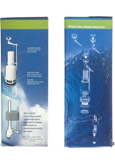 Veravit Vera Basmalı Tek Kademeli Klozet Rezervuar İç Takım Beyaz
