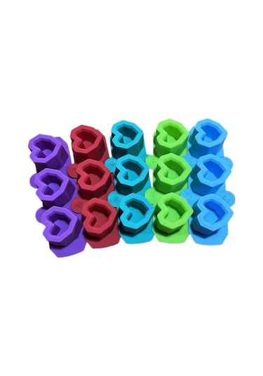 2 Adet 3 Izgara Aşk Şeklinde Buz Bardağı Buz Tepsisi Silikon Kalıp Kek Kalıbı Kırmızı Kırmızı