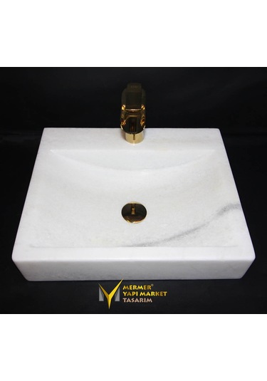 Muğla Beyaz Batarya Çıkışlı Kare Lavabo