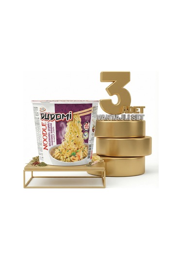 Dudomi Bardak Geneksel Çeşnili Noodle 3x60 Gr