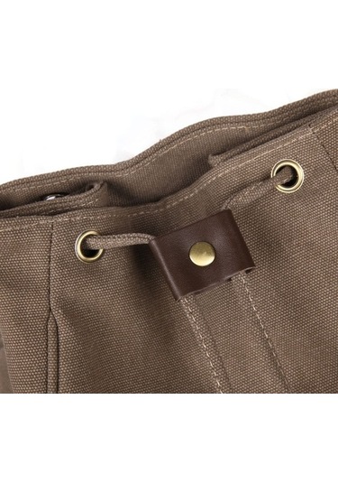 Novahub Kadın Kanvas Öğrenci Laptop Çantası Sırt Çantası Haki Haki