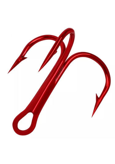 Kırmızı Üçlü İğne - 6 No -jig, Rapala, Silikonlar Ve Şamandıralar