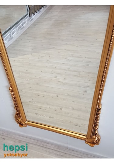 Matmazel Model Altın Renk Varaklı Boy Aynası Altın