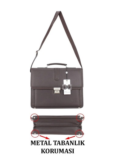 Case Club 2011 Evrak Tipi Erkek El Ve Omuz Çantası Kahverengi