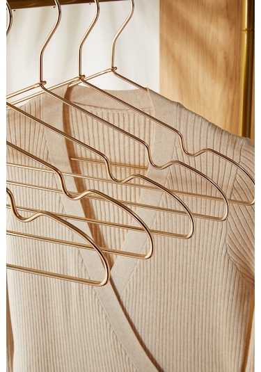 Ocean Home Textile 6'lı Altın Renk Metal Giysi Askısı  22 x 41 x 0.4 cm
