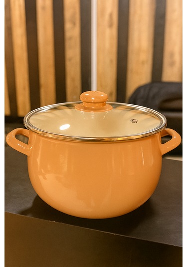 Alev Emaye Emaye Tencere 24 Cm - 6 Litre Sarı