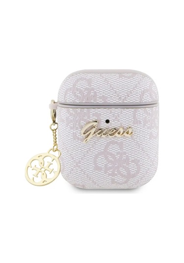 Guess Airpods Uyumlu 1 Ve 2 İçin Askılı Pu Deri Eko Deri Kılıf 166134736 Pembe