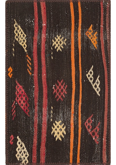 Renkli Çiçekli El Dokuma Kilim Paspas