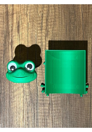 Kurbağa Peçetelik Tuvalet Kağıdı Standı Yeşil