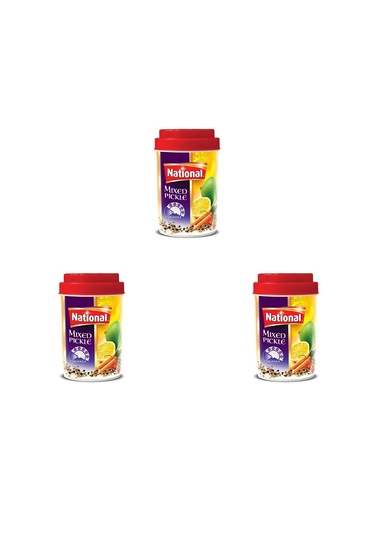 Yelpaze National Yağlı Karışık Mango Hint Turşusu Achar 3 x 400 G