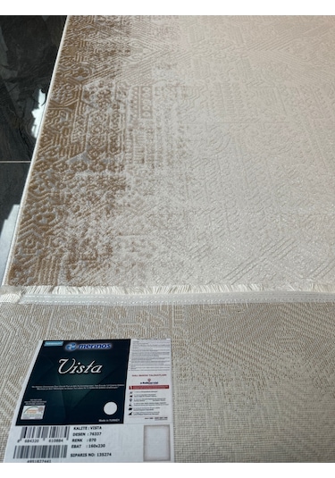 Vista Halı Salon, Oturma, Yatak Odası Halısı Desen Kodu 76337-070 Bej