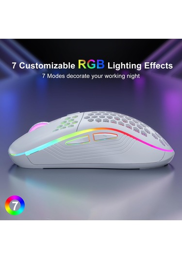 Jms 2.4 G Rgb Petek Tasarım Kablosuz Oyuncu Mouse