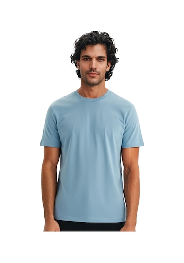 Ar-ma Erkek Bisiklet Yaka Tişört Regular Fit Pamuk Süprem Basic Baskısız Y31344408002 Mavi XL Ar-ma Erkek Bisiklet Yaka Tişört Regular Fit Pamuk Süprem Basic Baskısız Y31344408002 Mavi XL
