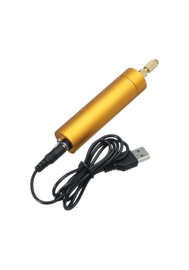 Yaozixia 5v Dc Mini Alüminyum Elektrik Motoru El Matkabı + 10 Adet Ahşap Pcb İçin Kendin Yap Büküm Uçları