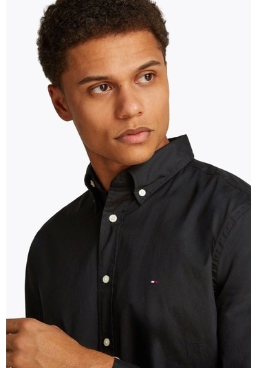Tommy Hilfiger Erkek Siyah Core Flex Gömlek Siyah