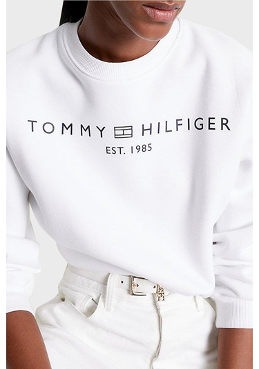 Tommy Hilfiger Bayan Sweat Ww0ww39791 Ycf Beyaz Beyaz Tommy Hilfiger Bayan Sweat Ww0ww39791 Ycf Beyaz Beyaz