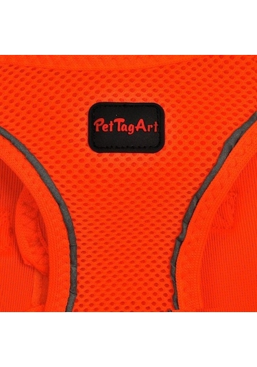 Pettagart Airmesh Neon Turuncu Göğüs Tasması
