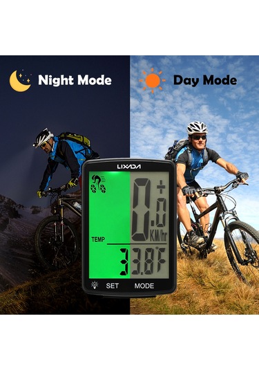 Lıxada Bisiklet Bilgisayarı 2,8 İnç Ekran Modeli: Ya100-a Siyah Kabuk Beyaz Işık Siyah