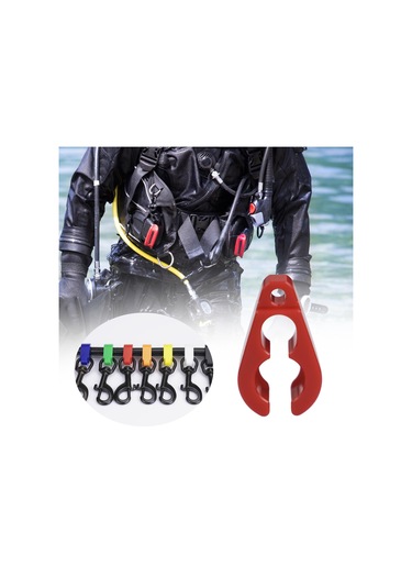 Suntek Uzun Hortum Klipsi Tutucu Hafif Şnorkelli Kırmızı