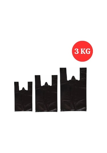 Siyah Poşet Mini Boy 20 X36 Hışır Atlet Poşet 3 Kg