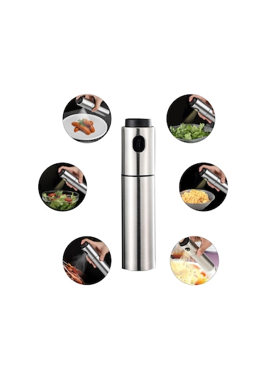 Suofeng Stahlçelik Yağ Spreyi - Barbekü, Fitnes Ve Mutfak İçin Basınçlı Kontrollü Zeytinyağı Spreyi 2 Adet Çok Renkli