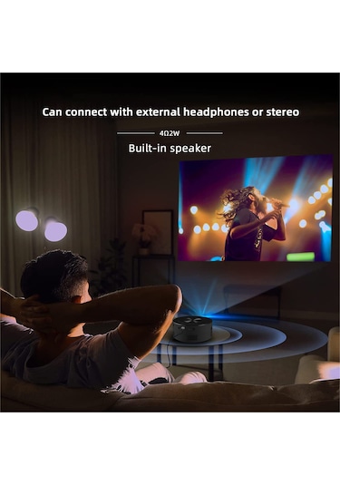 Yt200 180p Portable Mini Projector With Usb Cable And Remote Control For İos/android Uyumlu  Phones, Home Theater, And Outdoor Camping